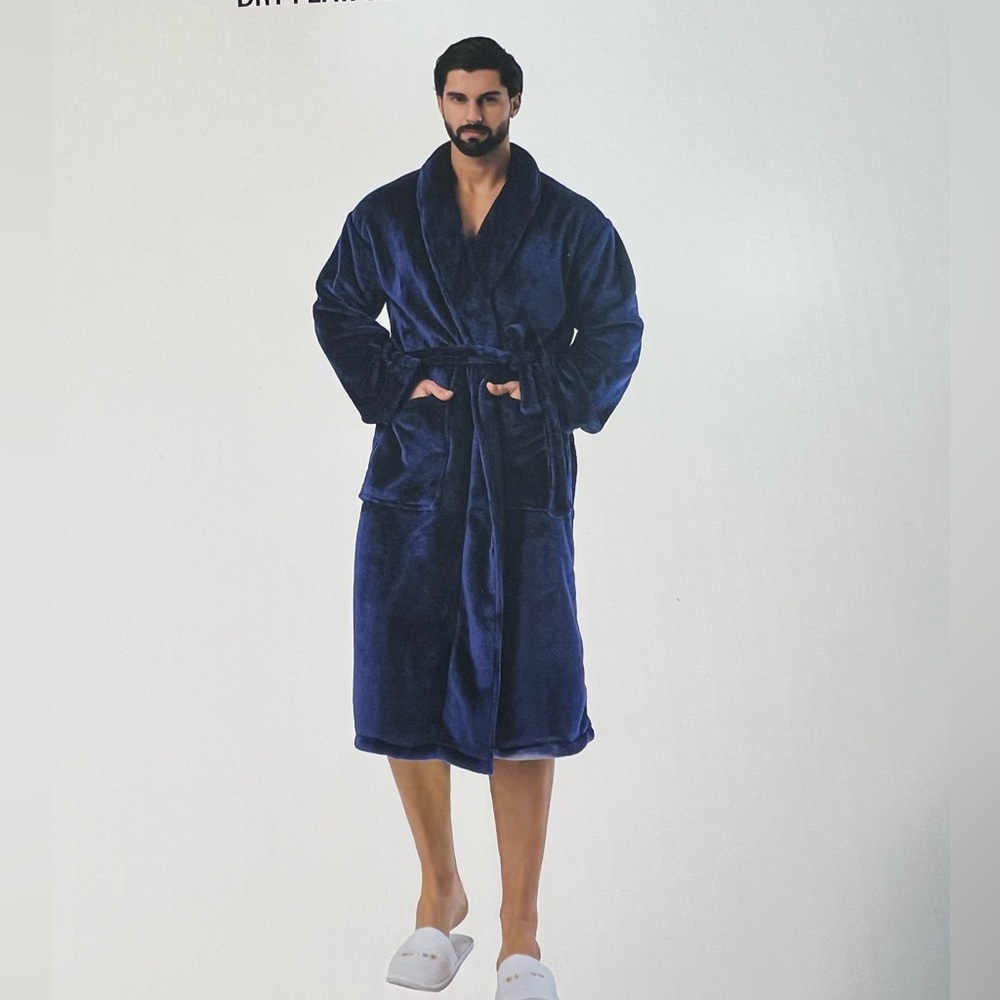 Men's Robe - Blue - Picture 4 of 7